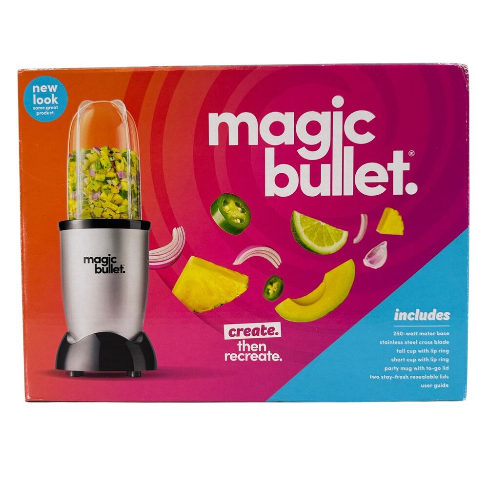 Magic Bullet Blender 250W Personal Smoothie Maker Mixer w/ Cups New in Box